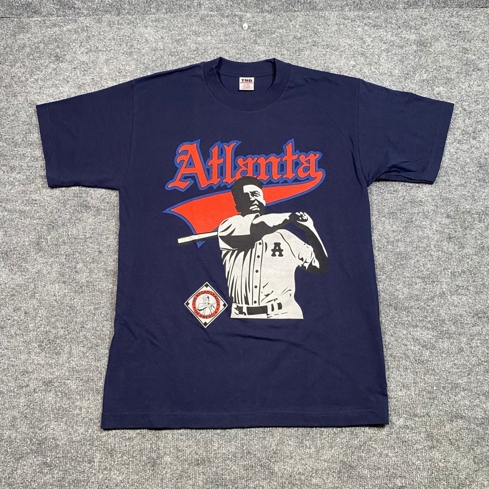 TND Atlanta Negro League Baseball Graphic T-Shirt Mens‎ Large Navy Blue Cotton
